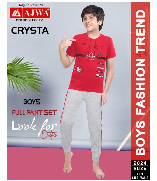 Crysta Boys Full Pant Set 01